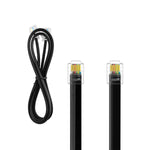 1.5Ft RJ11 (6P4C) Straight Modular Phone Cable Black UL