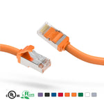 3Ft Cat8 S/FTP Patch Cable Booted 28AWG Orange