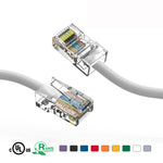 6Ft Cat5e Unshielded Ethernet Network Cable Non Booted White