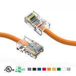 20Ft Cat5e Unshielded Ethernet Network Cable Non Booted Orange