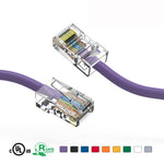 4Ft Cat5e Unshielded Ethernet Network Cable Non Booted Purple