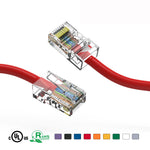 5Ft Cat5e Unshielded Ethernet Network Cable Non Booted Red