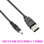 3Ft USB 2.0 A Male to DC Plug 3.5mm x 1.35mm Power Cable