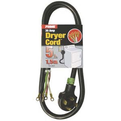 6Ft 10/3 30 Amp Gray 3-Wire Dryer Cord