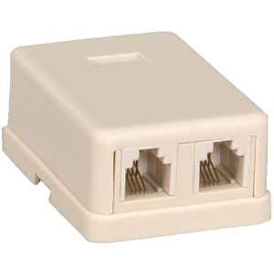 RJ11 Modular Dual Port Surface Mount Jack White– EAGLEG.COM