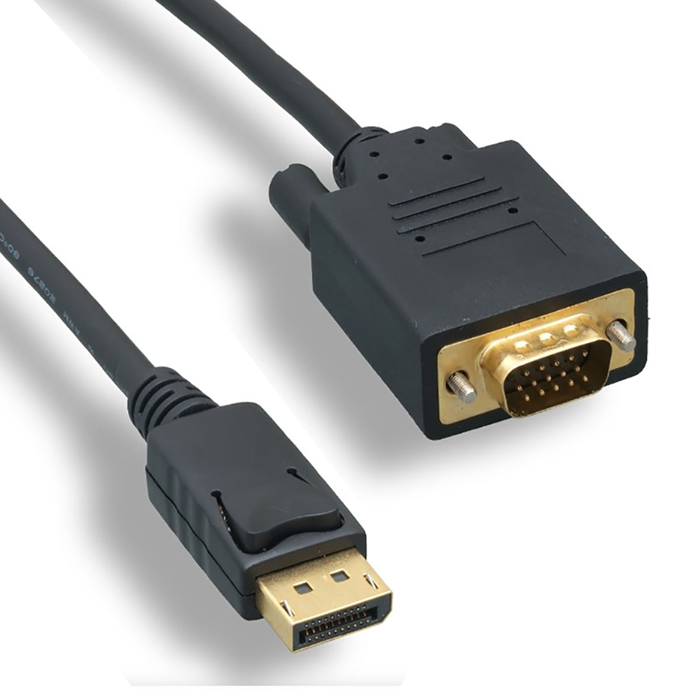 10ft Premium Display Port To Vga Cable M M 10ft Dp To Vga Cable