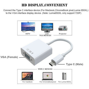 How to connect a USB-C MacBook or MacBook Pro to VGA projector, TV, display