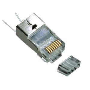 RJ45 Cat6 50 Micron Shielded Plug with Inserter